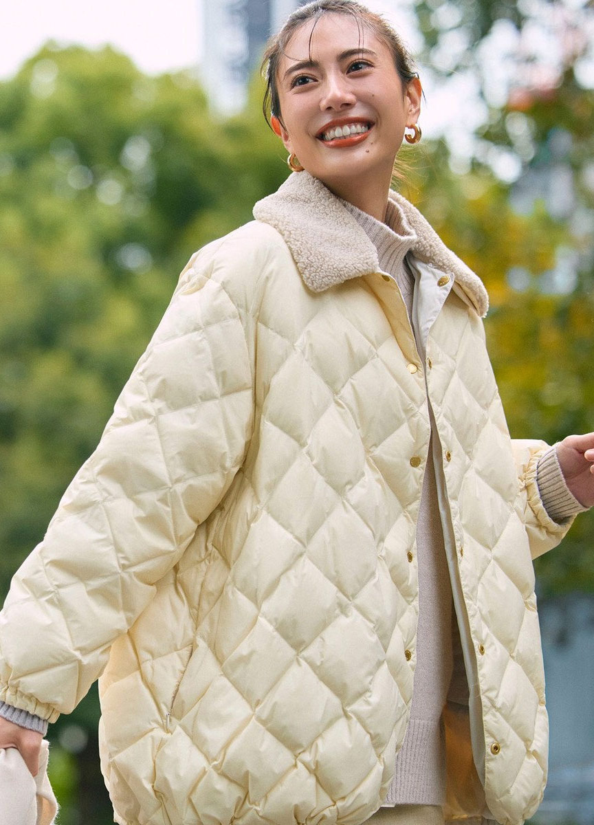 毛領拼接雙穿羽絨外套